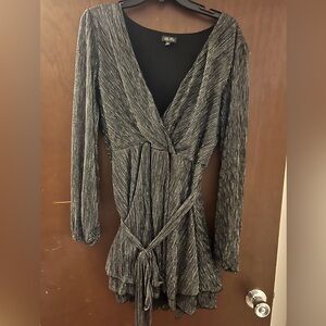 Women’s silver formal dress